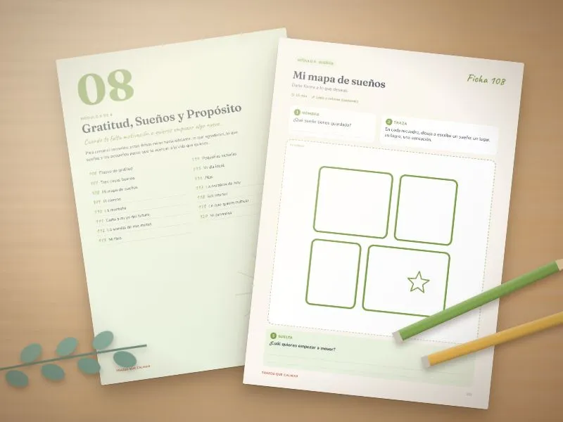 Fichas del módulo Gratitud, Sueños y Propósito